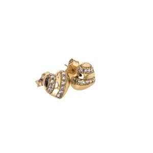 ARETES ARGOLLAS CON ZIRCONES 18K