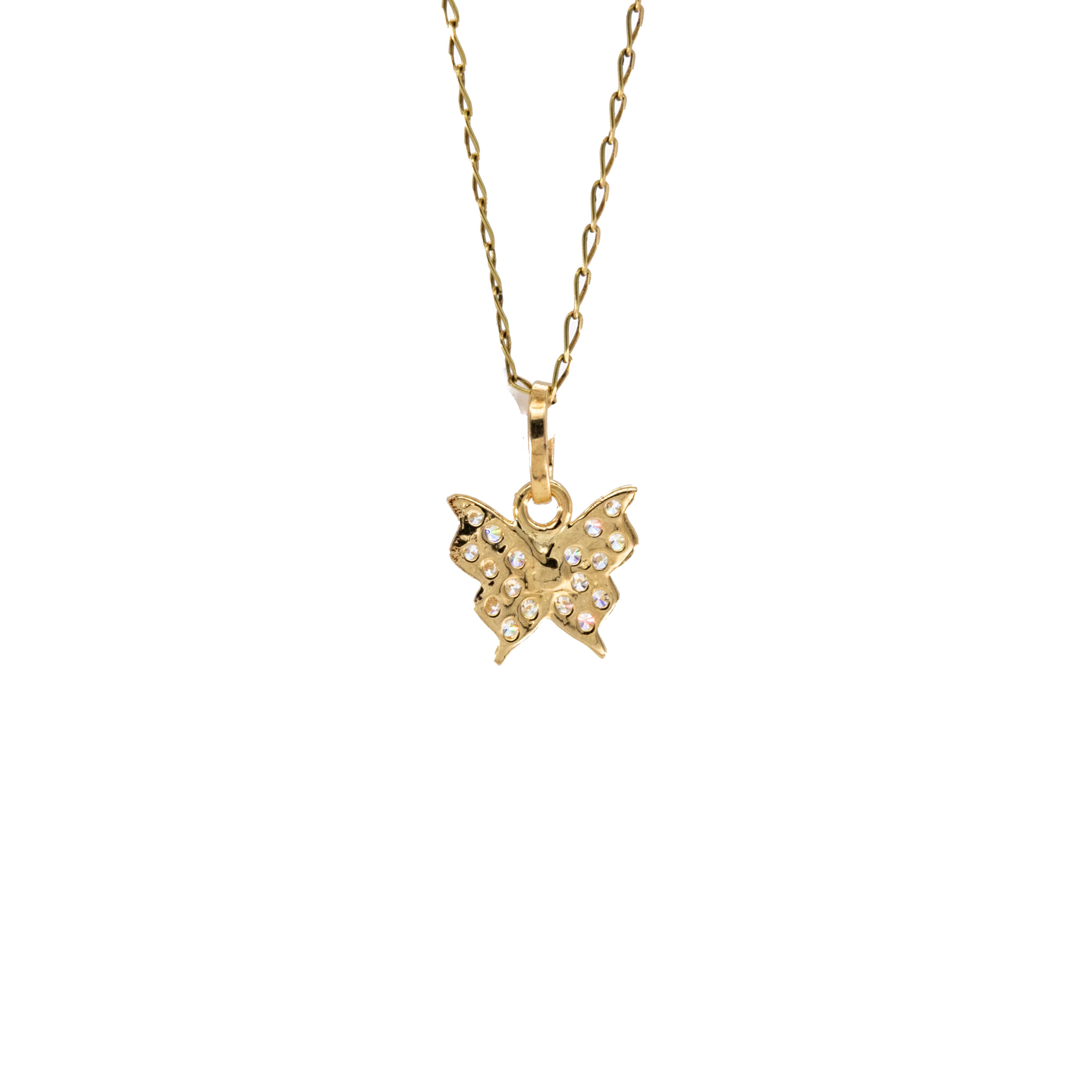 Gargantilla Dama Collar Dije De Mariposa Con Perlas