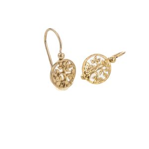 ARETES ZARCILLOS ARBOL 18K