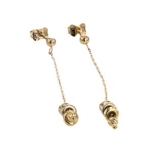 ARETES TOPOS LARGOS 18K