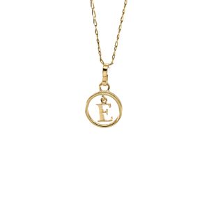 DIJE LETRA E 18K