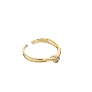 ANILLO SOLITARIO 18K - P. FINA