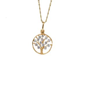 DIJE ARBOL CON ZIRCONES 18K