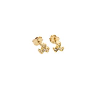 ARETES ORTOPEDICO TREBOL CON ZIRCONES
