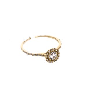ANILLO CON ZIRCONES 18K