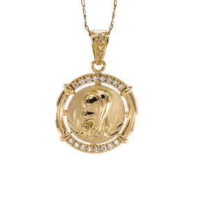 DIJE REDONDO RELIGIOSO 18K