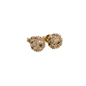 ARETES CON ZIRCONES 18K