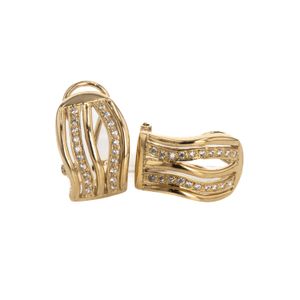 ARETES CORTOS CON ZIRCONES 18K
