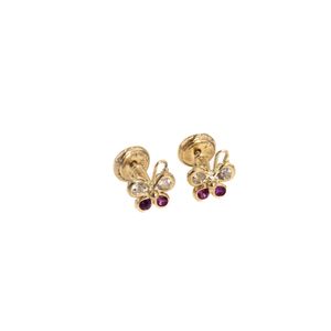 ARETES ORTOPEDICOS MAIPOSA CON ZIRCONES 18K