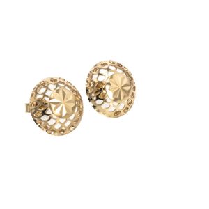 ARETES TOPOS DIAMANTADA 18K