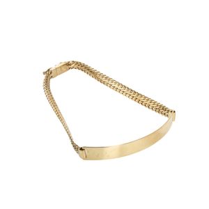 PULSERA BISMARK CON PLACA 18K