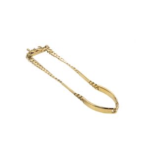 PULSERA CUBANA CON PLACAS 18K