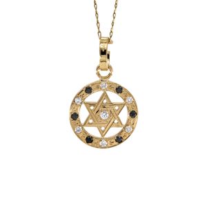 DIJE ESTRELLA DE DAVID CON ZIRCONES 18K