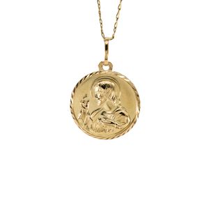 DIJE REDONDO RELIGIOSO 18K