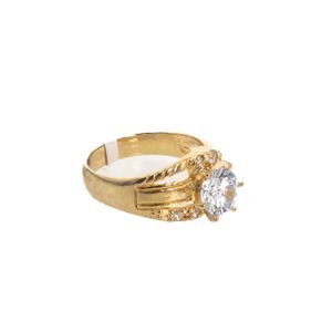 ANILLO DE COMPROMISO CON ZIRCONES 18K