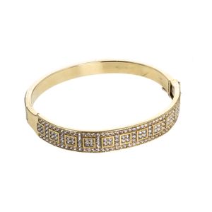 PULSERA CAÑA CON ZIRCONES 18K