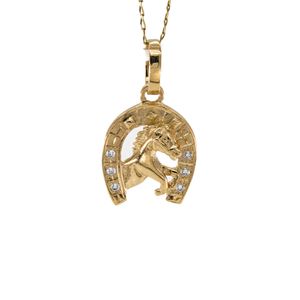 DIJE HERRADURA CON ZIRCONES 18K