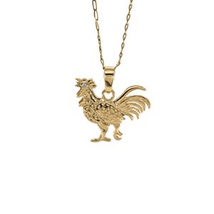 DIJE GALLO CON ZIRCON 18K