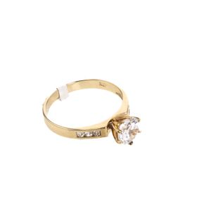 ANILLO DE COMPROMISO CON ZIRCONES 18K