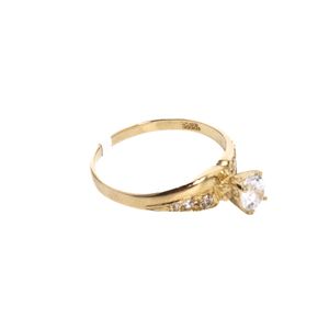 ANILLO DE COMPROMISO CON ZIRCONES 18K