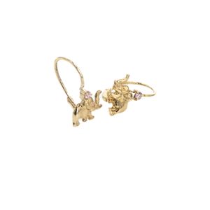 ARETES ZARCILLOS ELEFANTES 18K