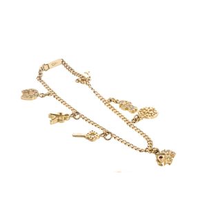 PULSERA CUBANA CON DIJES 18K