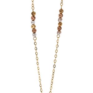 CADENA ROSARIO 3 TONOS 18K