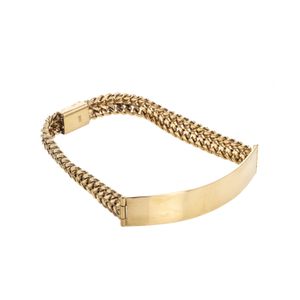PULSERA BISMARK CON PLACA 18K