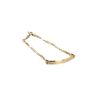 PULSERA CUBANA CON PLACA 18K