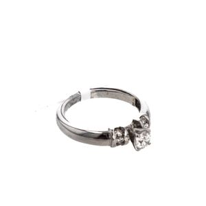 ANILLO 14K O. BLANCO -P. FINA - 0.20 CT APROX