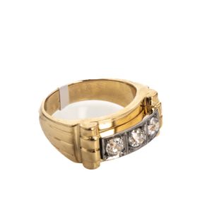 ANILLO 18K - P. FINA - C. ANTIGUO