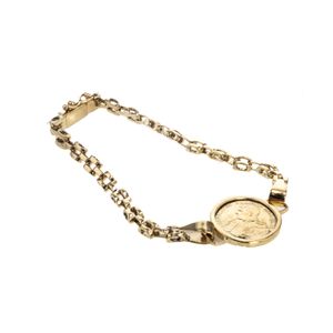 PULSERA CON MONEDA 18K