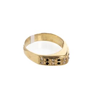 ANILLO CON ZIRCONES 18K
