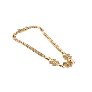 PULSERA BISMARK FLOR CON ZIRCONES 18K