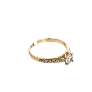 ANILLO DE COMPROMISO CON ZIRCONES 18K