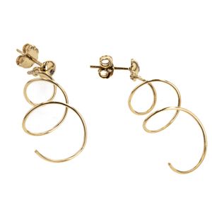 ARETES TOPOS LARGOS 18K