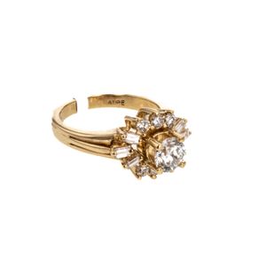ANILLO PIEDRA FINA 18K