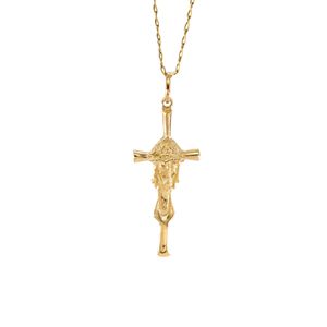 DIJE CRUZ CON CRISTO 18K