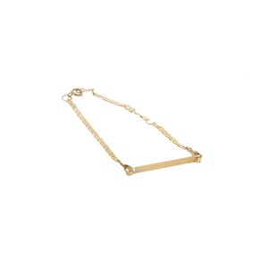 PULSERA ANCLA PLACA 18K