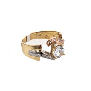 ANILLO DE COMPROMISO CON ZIRCONES 18K