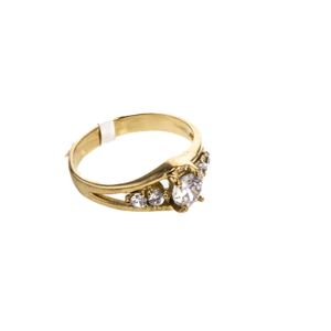 ANILLO DE COMPROMISO CON ZIRCONES 18K