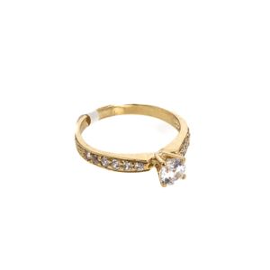 ANILLO DE COMPROMISO CON ZIRCONES 18K