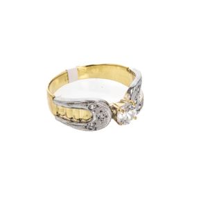 ANILLO DE COMPROMISO CON ZIRCONES 18K