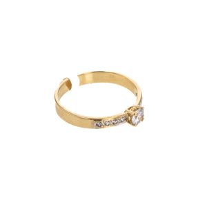 ANILLO DE COMPROMISO CON ZIRCONES 18K