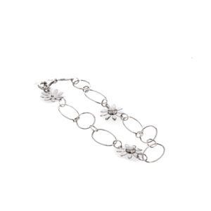 PULSERA CON FLORES 18K