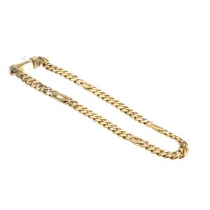 PULSERA CUBANA ALTERNADA 18K
