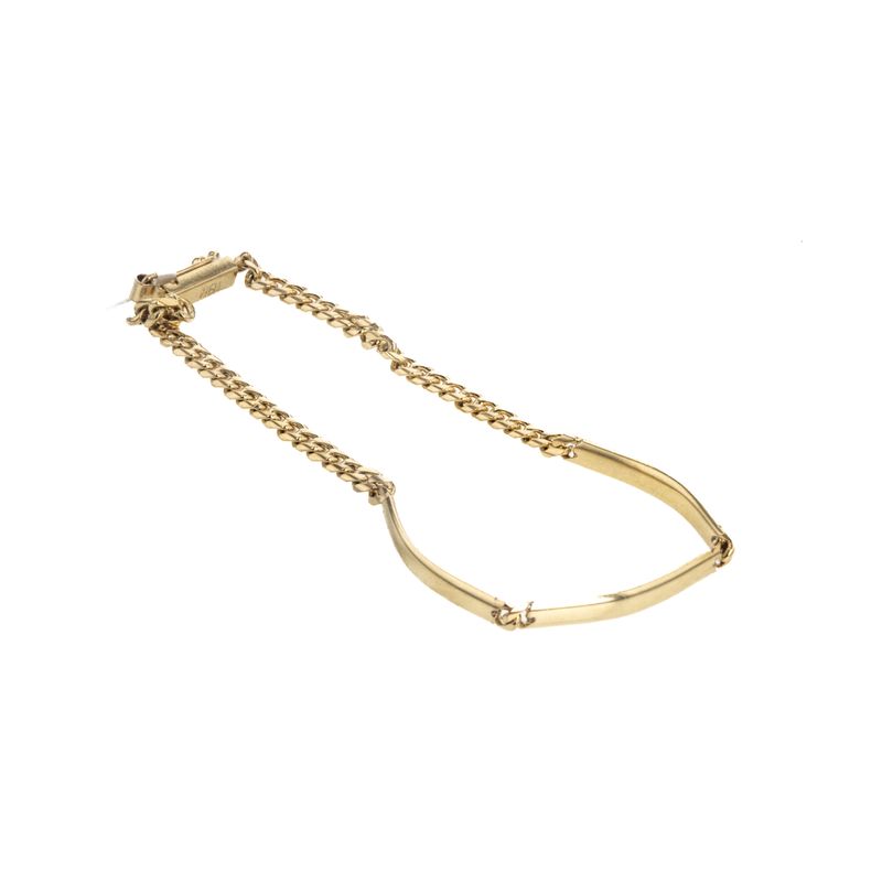 PULSERA CUBANA CON PLACAS 18K-1756235834103