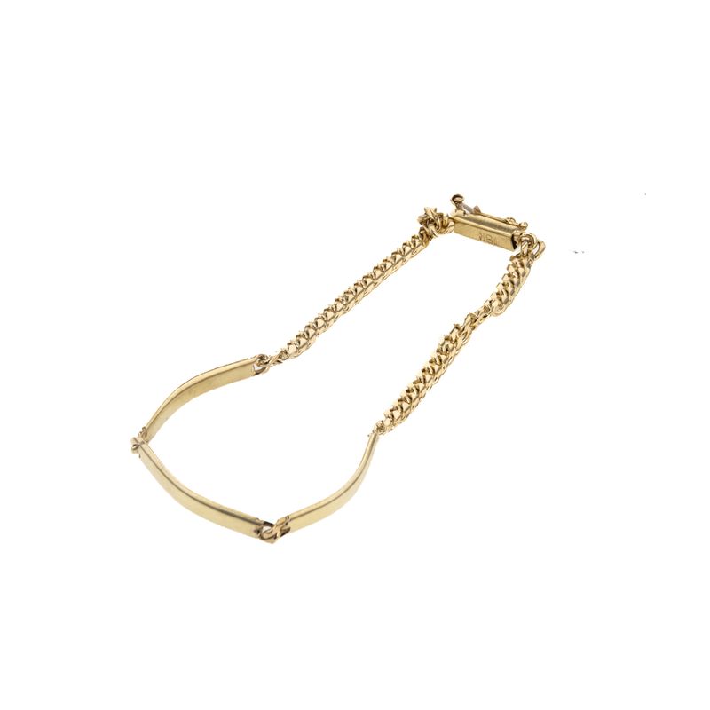 PULSERA CUBANA CON PLACAS 18K-1756235840196