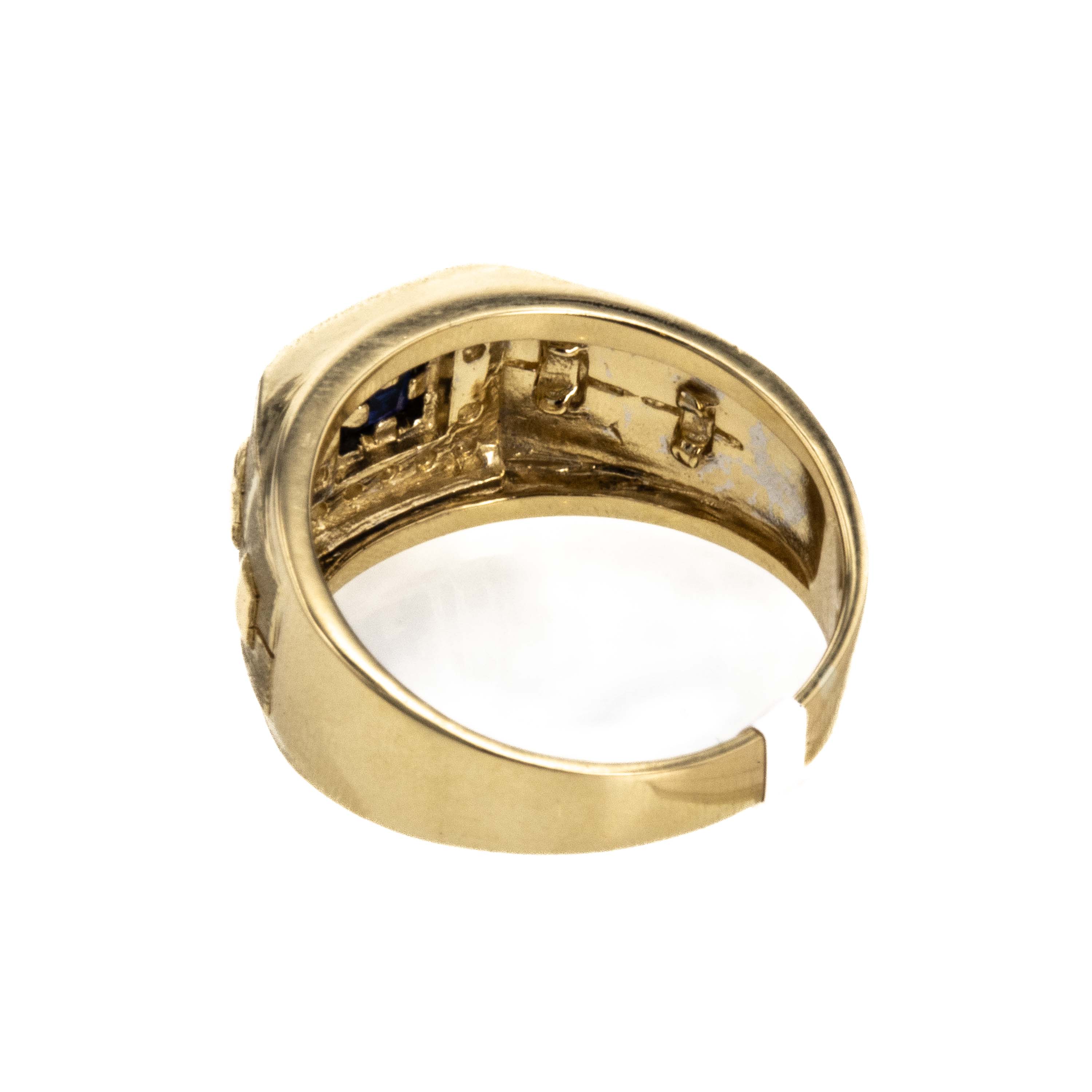 ANILLO PLACA CON ZIRCONES 18K