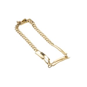 PULSERA LOMO CORVINA CON PLACAS 18K